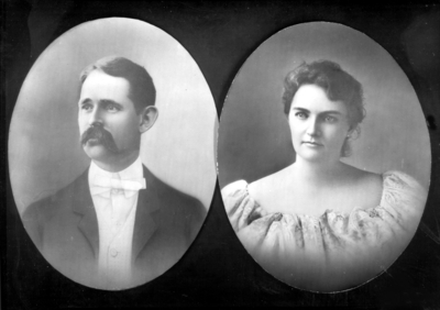 Portraits, unidentified man and woman