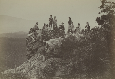 Group of unidentified men on the Rock