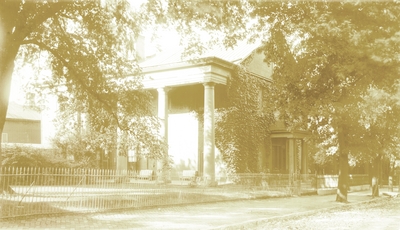Home of Dr. Walter Bullock, Market Street, Lexington, KY; Large suburban house with vines growing on one side