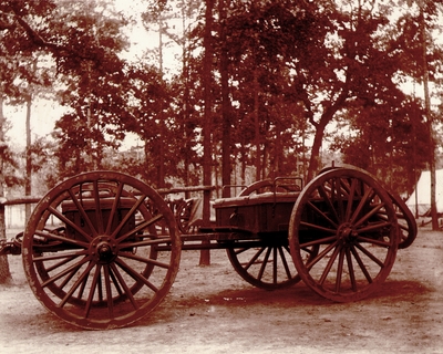 Old wagon in camp at Chickamauga Park