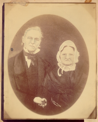 Michael Nourse and Mary Rittenhouse, married June 21, 1800; Faces are partially drawn in