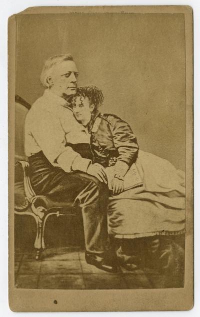 Henry Ward Beecher photograph with unidentified woman