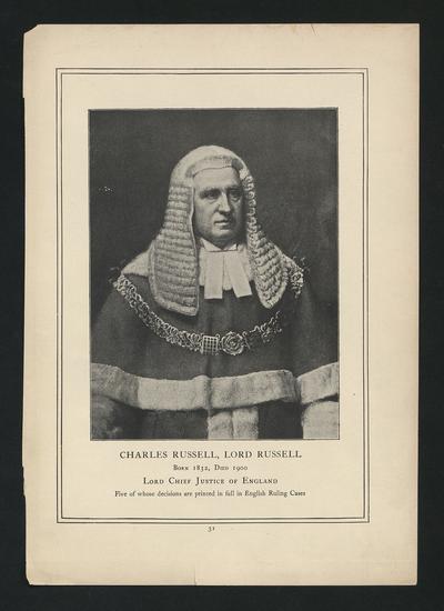 Charles Russell, Baron Russell of Killowen print and cabinet photograph