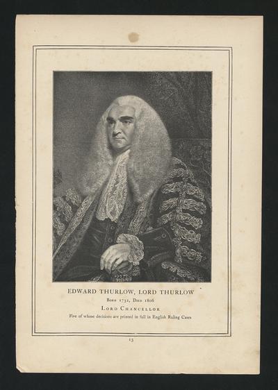 Edward Thurlow, 1st Baron Thurlow print