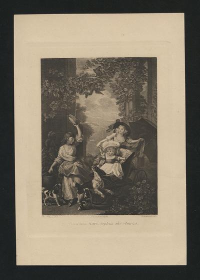 Print of Princess Amelia, Princess Sophia, and Princess Mary of the United Kingdom