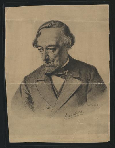 Pencil drawing of Beaconfield [Benjamin Disraeli]