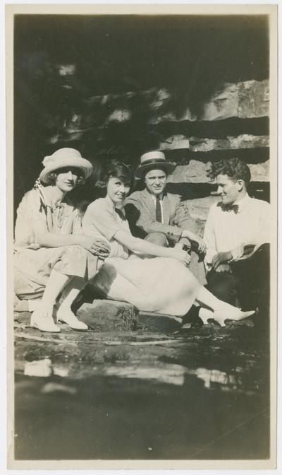 Fay Davis, Ruth Phillips, Billy Davis, W. Hugh Peal, near Crevecoeur Lake