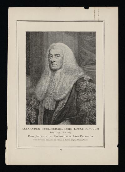 Alexander Wedderburn, 1st Earl of Rosslyn print