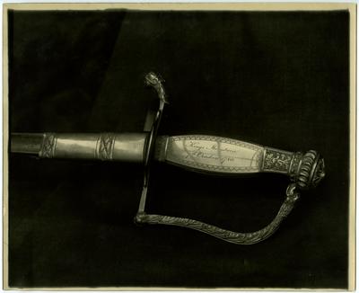 Governor Isaac Shelby's sword presented after victory at Old King's Mountain