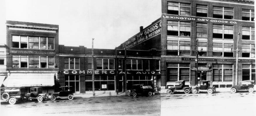 E. Main - Esplanade to DeWeese (North), 237-239  David Ades, 243-245  Commercial Auto Co., 249-253  Lexington Dry Goods Co