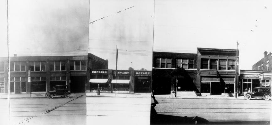 E. Main - Alley to Harrison (South), 238  Dewhurst Garage, 236  H  &  H Motors Co., 234  S.E. Drakes Automobiles, 232  J.S. Garrison Economical Vulcanizing Works