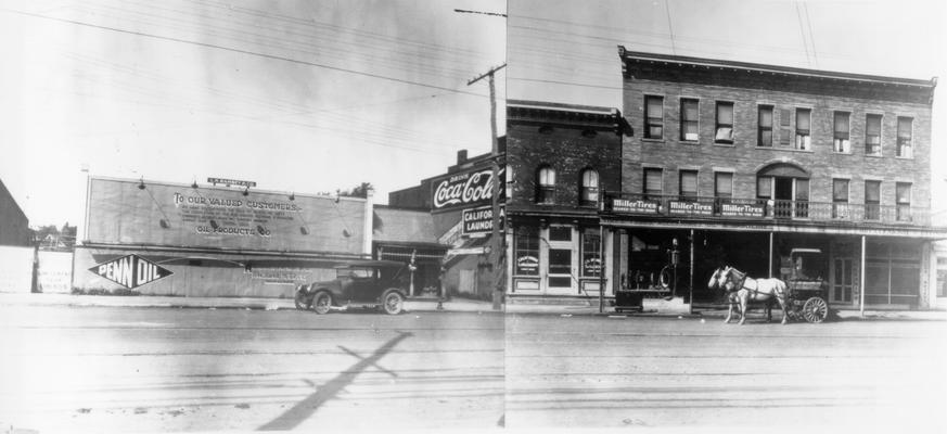 E. Main - Eastern to Rose, 352-362  Keystone Construction Co., 348  California Laundry, 346  D.B. Neal, Nick Kistos, Mrs. E.M. Evan, Mary Haney, Mrs. A. Morton, 344  Southern Dye Works