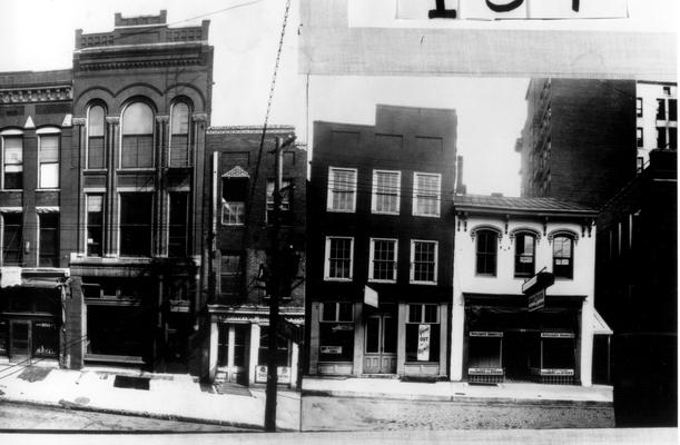 N. Mill - Short to Main (East), 120  Arcade Drug Store, 118  Second National Bank, 114  Lexington Shoe Service, 112  Goodloe Seed Co, 108  Applegate-Graves Cleaners  &  Dyers