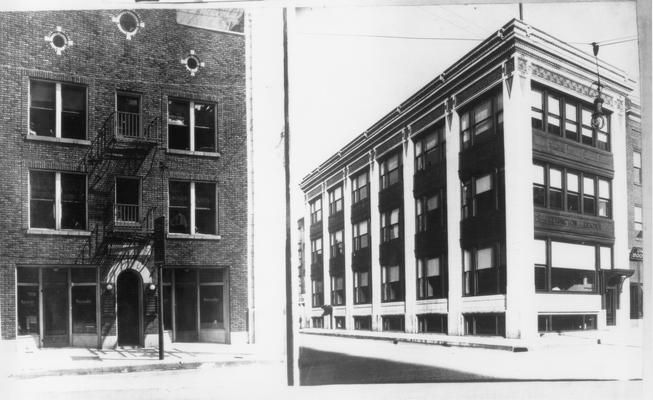 Market - Church to Short (East), 142  Ingles Building.  Various tenants including Burrough's, Gratz Real Estate and Insurance, and Dalton Adding Machine Co.(See 1921 directory), (237 W. Short  Lexington Leader Building)