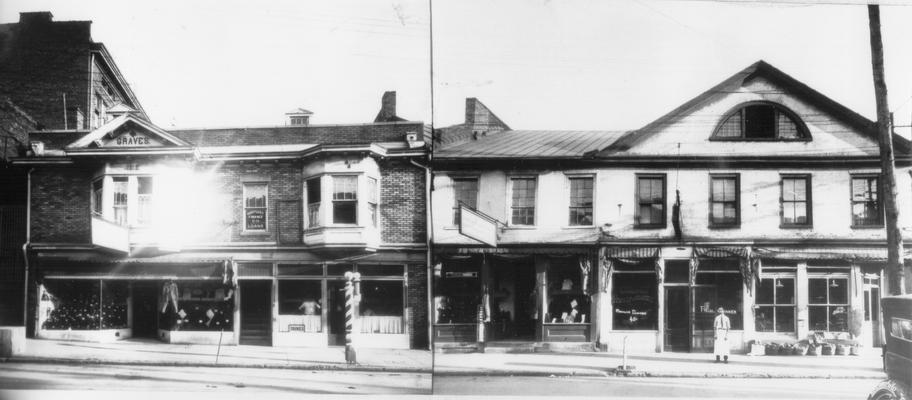 S. Upper - Main to Water (East), 116  Levy  &  Herman, 118  Ky. Finance Co., Wellman's Barber Shop, 120  Nathan Grossman, 126  Manhattan Restaurant, 128  W.O. Wash