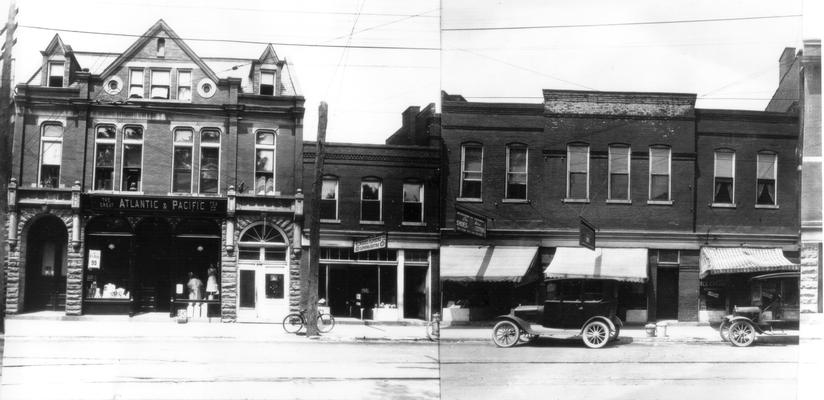 N. Limestone - Church to 2nd (West), 185  A  &  P Tea Co., 187  W.C. Moore's Plumbing Co., 189  The Bell Store, 191  Ky. Ice Cream Co