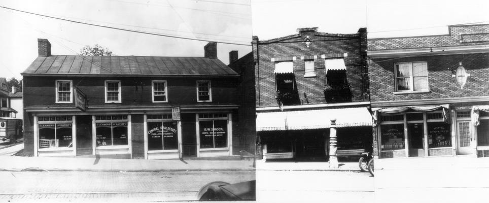 S. Limestone - High to Vine (West), 159  Becker Dry Cleaners, 157  Central Real Estate Company, R.W. Smock Watch Repairing, 155  Vacant, 153  W.B. Martin, 151  Cogswell Barber Supply Co