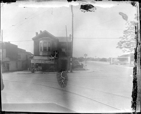 W. Main - Patterson to Jefferson (South), 586-588  H. B. Royse Grocery and Meat Market, 590-592  J. B. Wallace Grocery, Portion of Collage Image #43