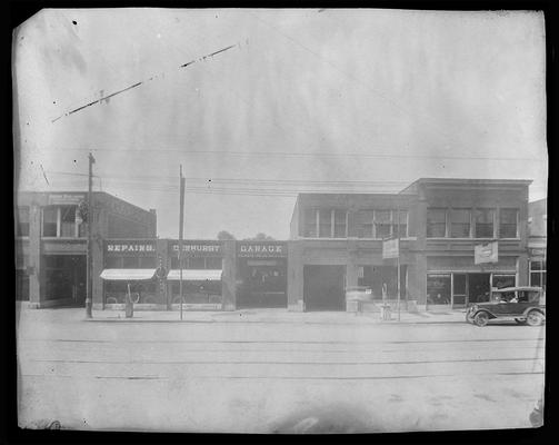 E. Main - Alley to Harrison (South), 238  Dewhurst Garage, 236  H  &  H Motors Co., 234  S.E. Drakes Automobiles, 232  J.S. Garrison Economical Vulcanizing Works, Portion of Collage Image #82