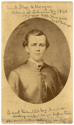 1st Lieutenant Thomas Hunt Morgan, C.S.A., reproduction of a painted portrait
