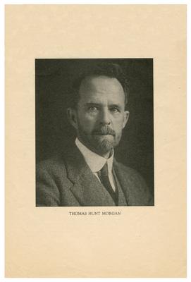 Thomas Hunt Morgan, print on back reads                              Reprinted from The American Naturalist, Vol. LXXX, pages 22-23, January, 1946