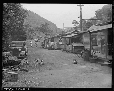 Some houses in company housing project.  Mohegan, McDowell County, W. Va. 8/6/46