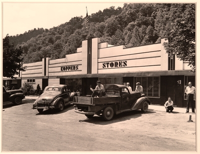 Front of company store.  Kopperston, Wyoming County, W. Va 8/20/46