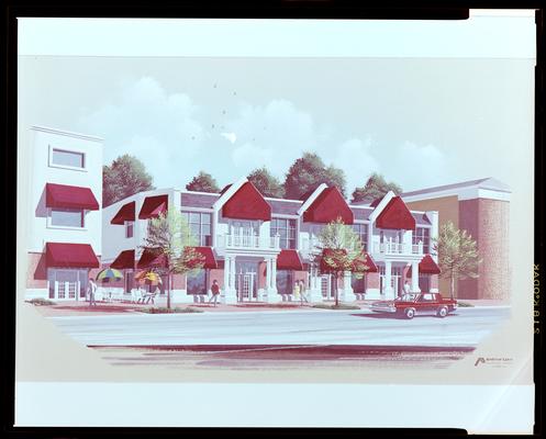 Graves Turner Development, architectural rendering by Andrew Lynn, architectural illustrator Lexington, KY, 2 images