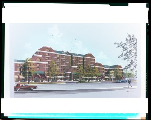 Graves Turner Development, architectural rendering by Andrew Lynn, architectural illustrator Lexington, KY, 2 images