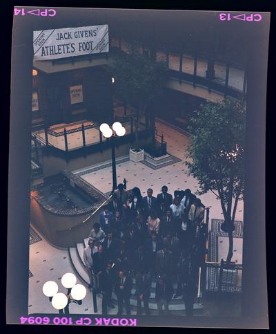 Group photo of 37 people, Victorian Square, 2 images