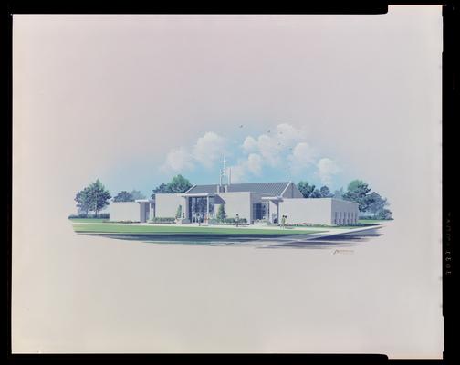 EOP Architects, unknown church renderings, 2 images