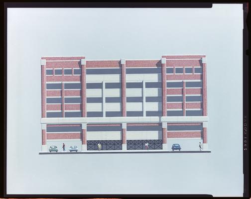Rendering of parking structure, 1 image