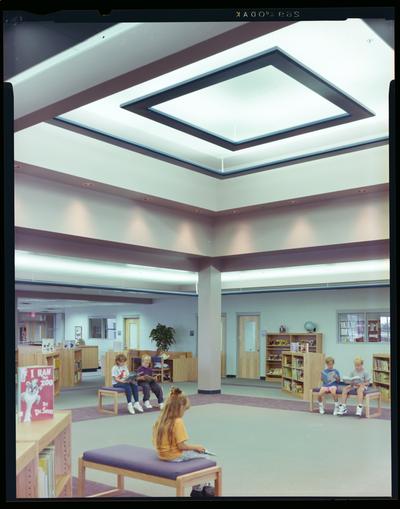 Sherman Carter Barnhart Architecture, unknown elementary school library, 1 image
