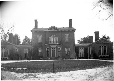 Henry Clay's estate, Ashland, exterior;                          Ashland handwritten on envelope