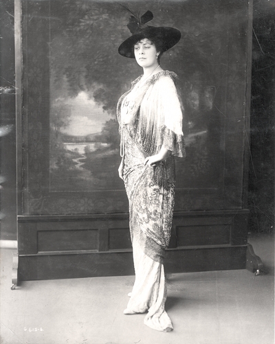 Betty Nanson in a gown by Paul Poitor, Paris