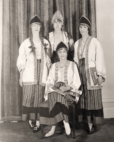 Group at Russian Festival in New York: (left to right) Aubrey Osborn, Beatrice Claflin, Mercedes de Costa and Violette T. Proctor