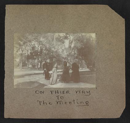 Handwritten title on album page: On thier (sic) way to the Meeting