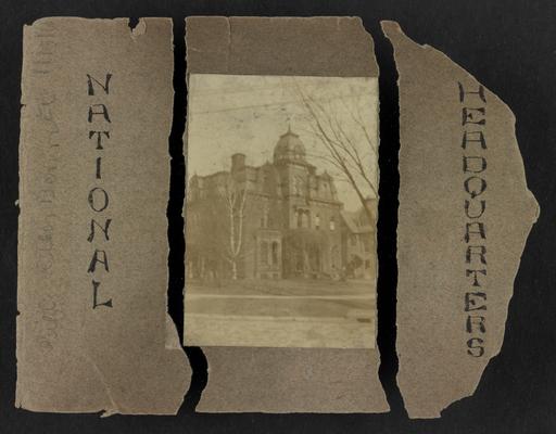 Handwritten title on album page: National Headquarters