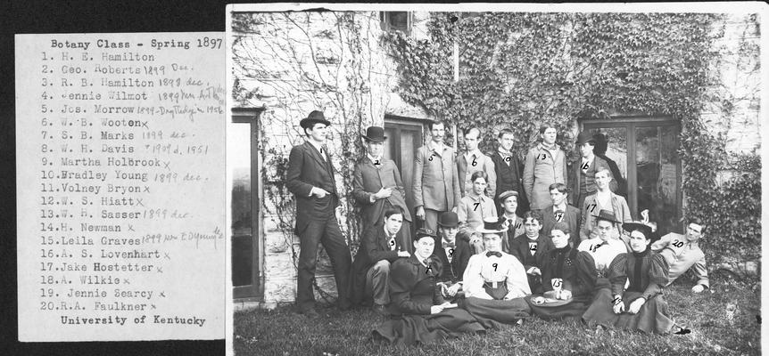 Botany class, spring 1897