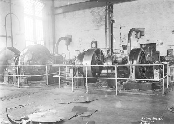 Railing engine room, Ferguson, 1913