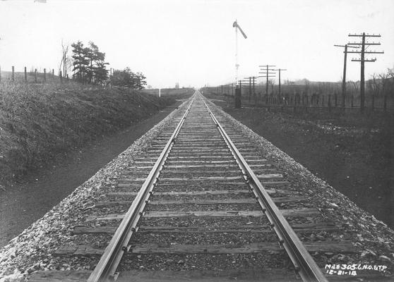 Stretch of track and crossing, 1914