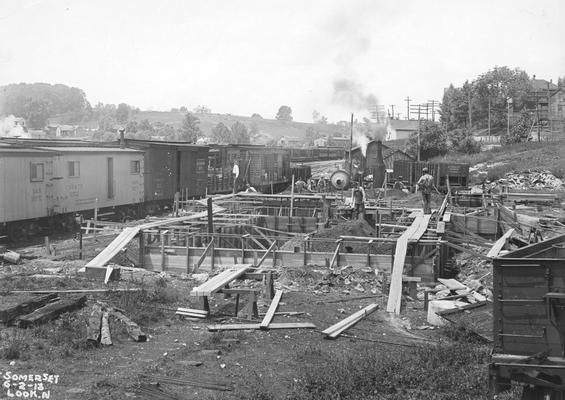 Kentucky stations, Somerset, construction, June 2, 1913