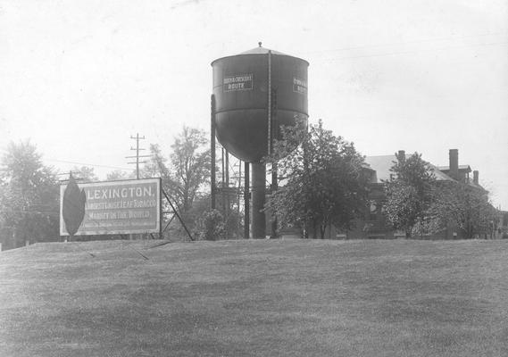 Sign and water tower: Lexington, 