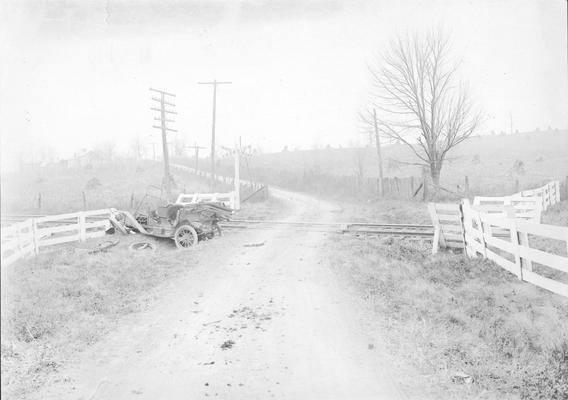 Car accident, view from side