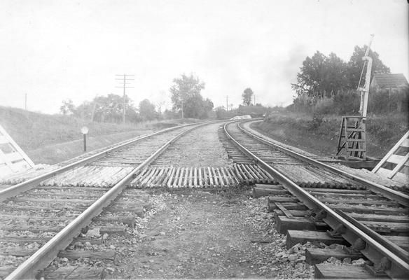 Railroad tracks and equipment hook