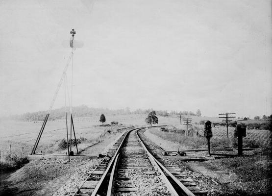 Railroad tracks, lights and signals