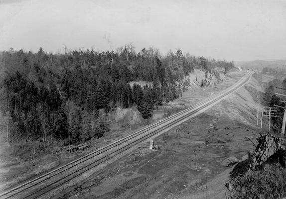 Distant view of railroad tracks