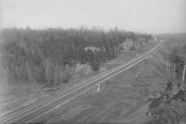 Distant view of railroad tracks