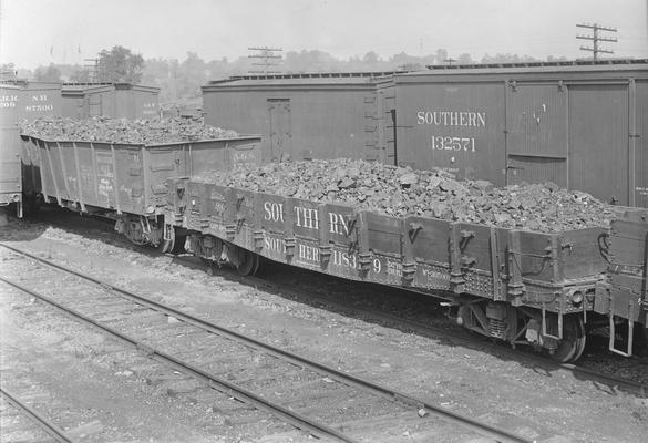 Railroad car and cargo of coal