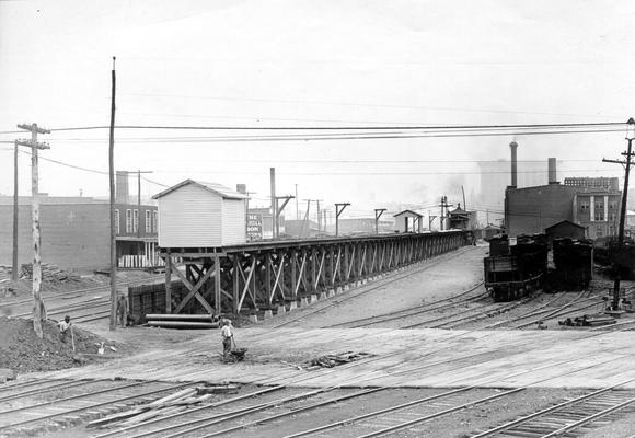 Men working in rail yard